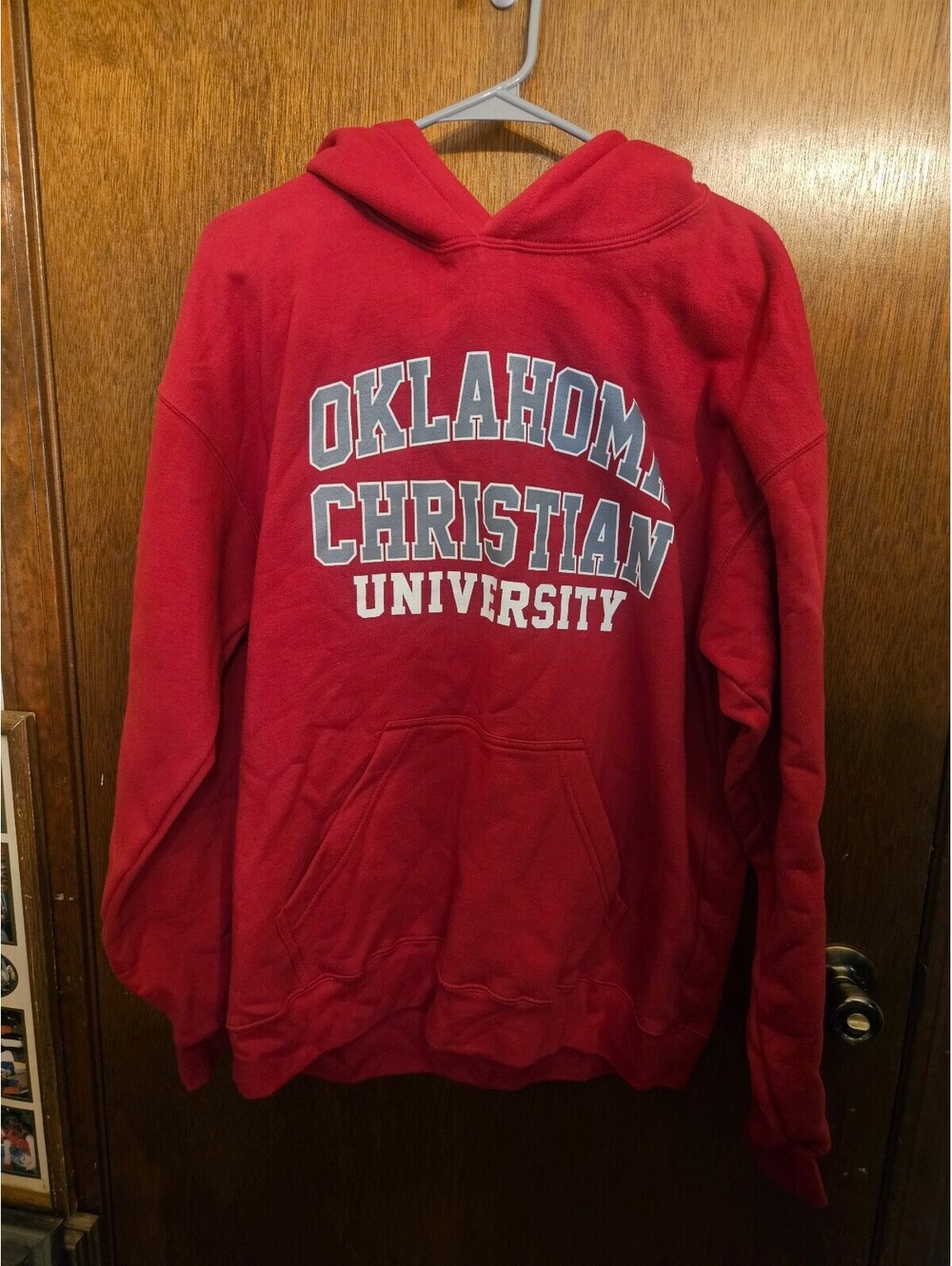 Oklahoma Christian University Red Hoodie Large, Comfortable and Warm with Front